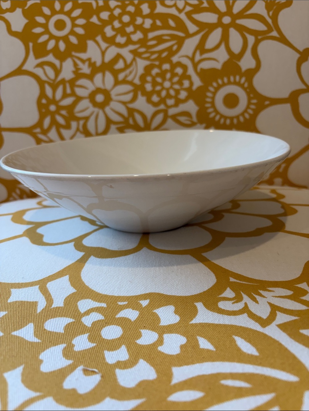 Vintage LaGardo Tackett for Schmid White Ironstone Serving Bowl MCM 1960s GUC